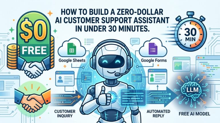 How to Build a Zero-Dollar AI Customer Support Assistant in Under 30 Minutes