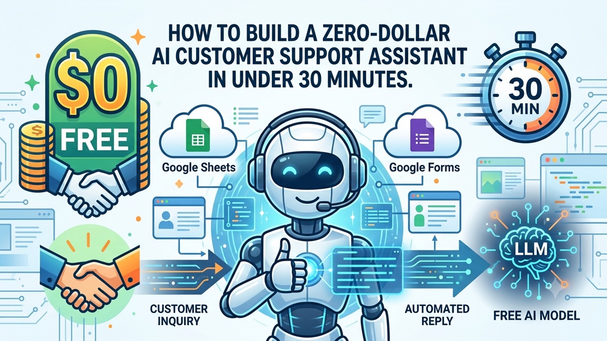 How to Build a Zero-Dollar AI Customer Support Assistant in Under 30 Minutes